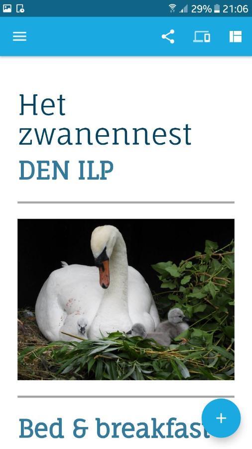 Bed and Breakfast Het Zwanennest Den Ilp Exterior foto